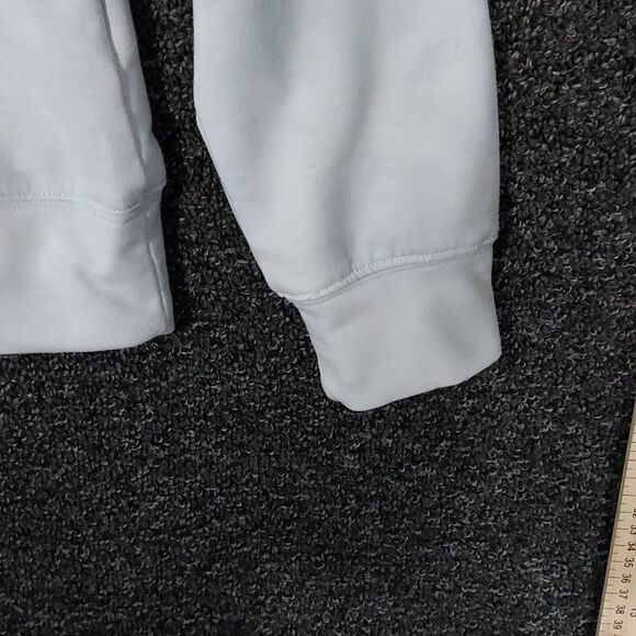 Pink Lily Light Blue Pull Over Sweatshirt Jacket with Zipper Collar - Picture 3 of 10